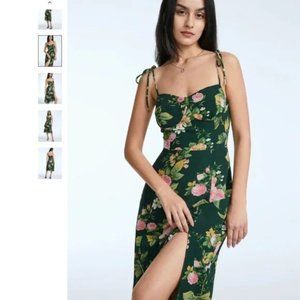 Commense Green Floral Midi Dress (Reformation Dupe)